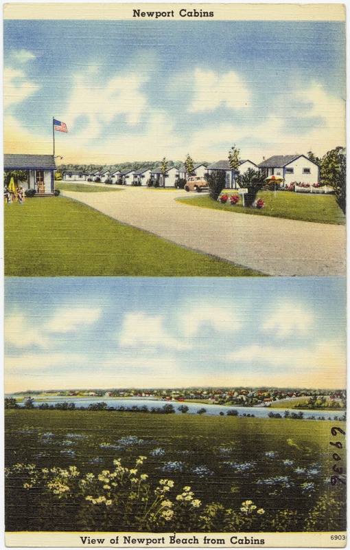 Newport Cabins, view of Newport Beach from cabins