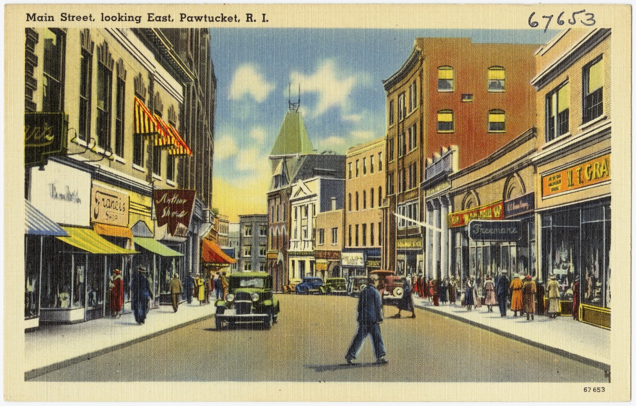 Main Street, looking east, Pawtucket, R.I.