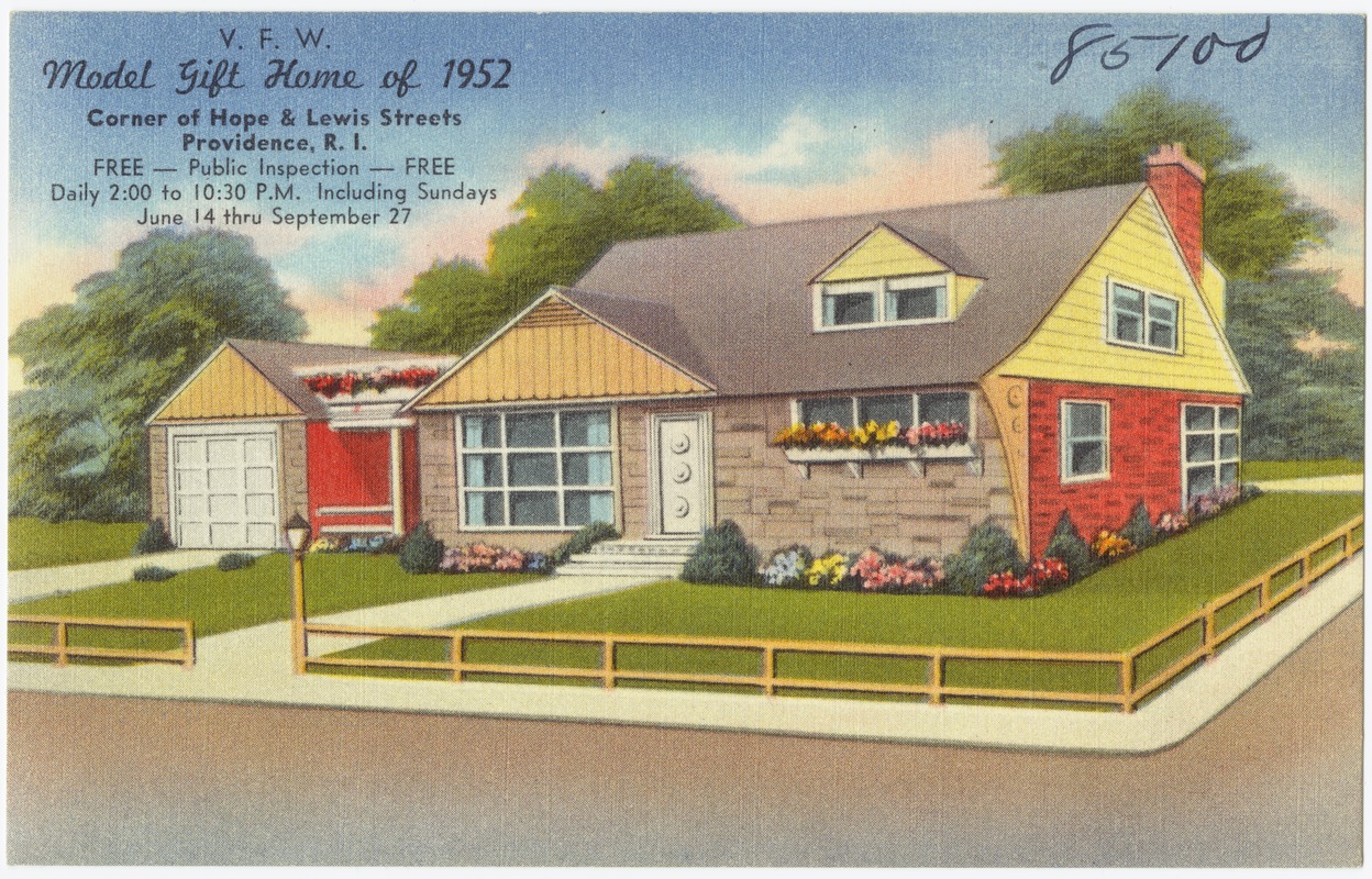 V. F. W. Model Gift House of 1952, corner of Hope & Lewis streets, Providence, R.I.