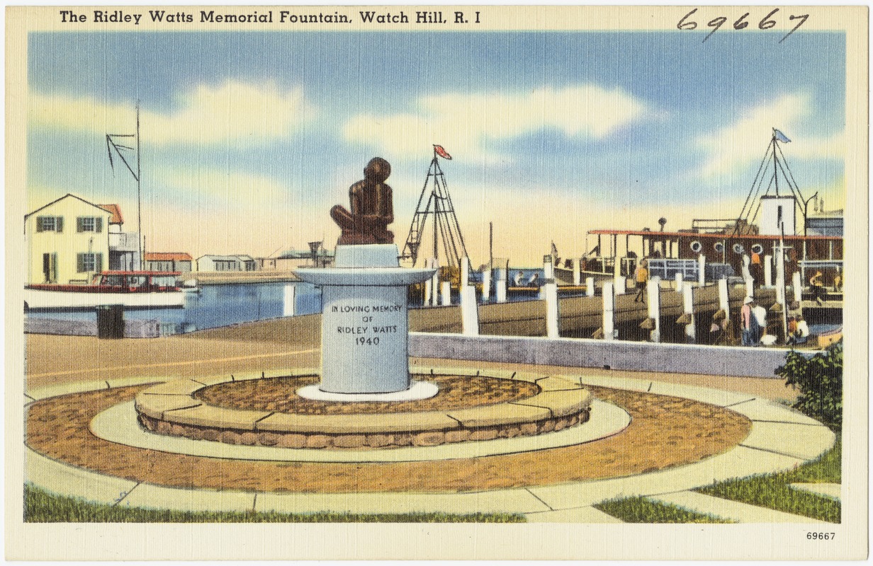 The Ridley Watts Memorial Fountain, Watch Hill, R.I.