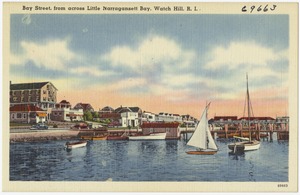 Bay Street, from across Little Narragansett Bay, Watch Hill, R.I.