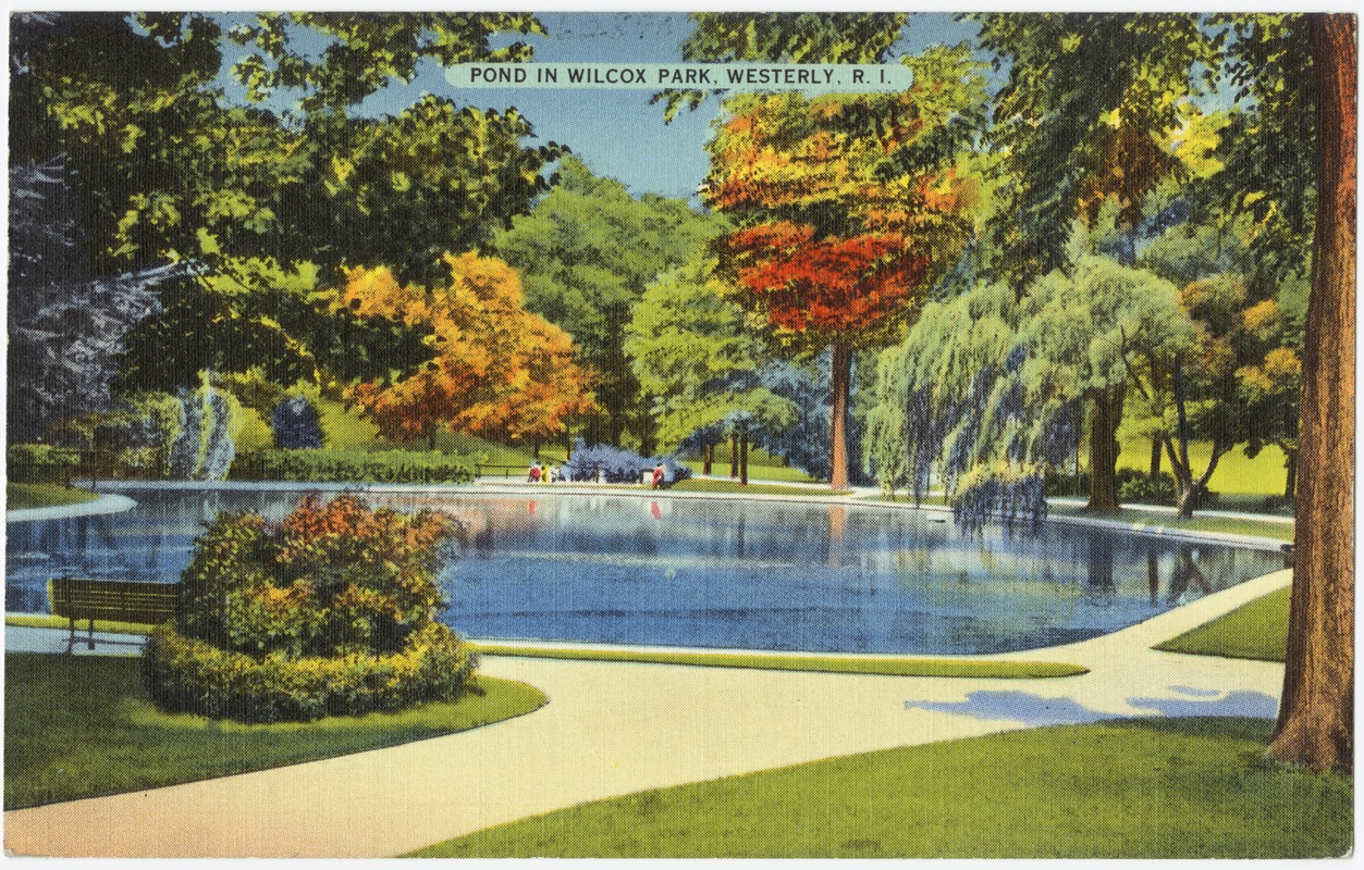 Pond in Wilcox Park, Westerly, R.I.