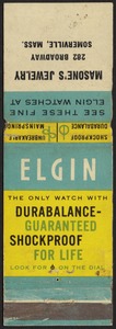 Elgin, the only watch with durabalance - guaranteed shockproof for life