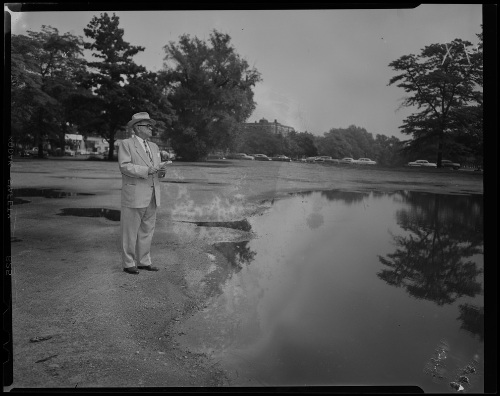 Edward F. Cassell standing in the Sears Roebuck campus