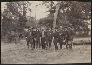 Major General William F. Smith and staff, General "Baldy" Smith group, General W. J(?) Smith, General A. Ames