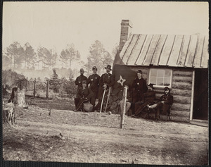 General Robert S. Foster and staff. General Foster, Colonel W. V. Hutchings, Quartermaster