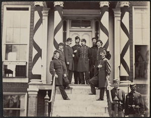 General Edward Ferrera [sic, should be Ferrero] and staff at Petersburg, Virginia April 1865