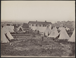 Camp of Construction Corps, U.S. Military Railroad near Manchester, Virginia