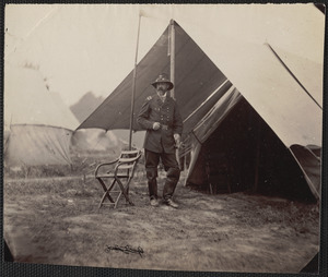 Major General George G. Meade at headquarters tent