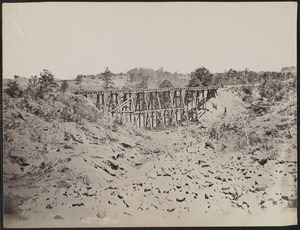 Confederate trestle work, on Southside Railroad