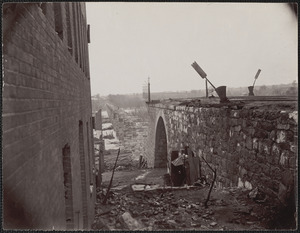 Ruins of Richmond and Petersburg railroad bridge Richmond