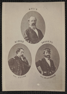 G. V. Fox, Captain A. Murray (left), Commander J. C. Beaumont (right) U. S. S. "Miantonomoh"