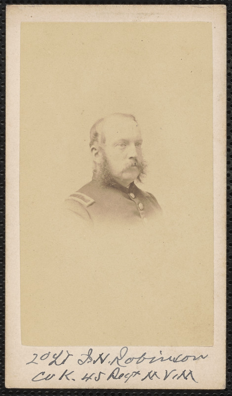 John H. Robinson, 2d Lieutenant, 45th Massachusetts Volunteer Militia ...