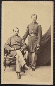 Captain Charles Hunt standing, Francis Bush, Jr., Lieutenant 44th Massachusetts [Infantry]