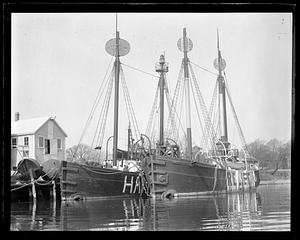 Two ships, one with "Relief" painted on its side