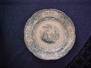 Staffordshire plate with Chinese scene