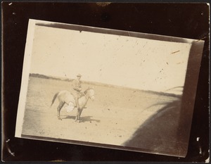 Adelbert S. Hay on horseback