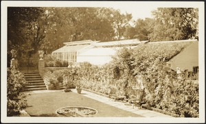 Ashdale Farm. Rose garden; green house
