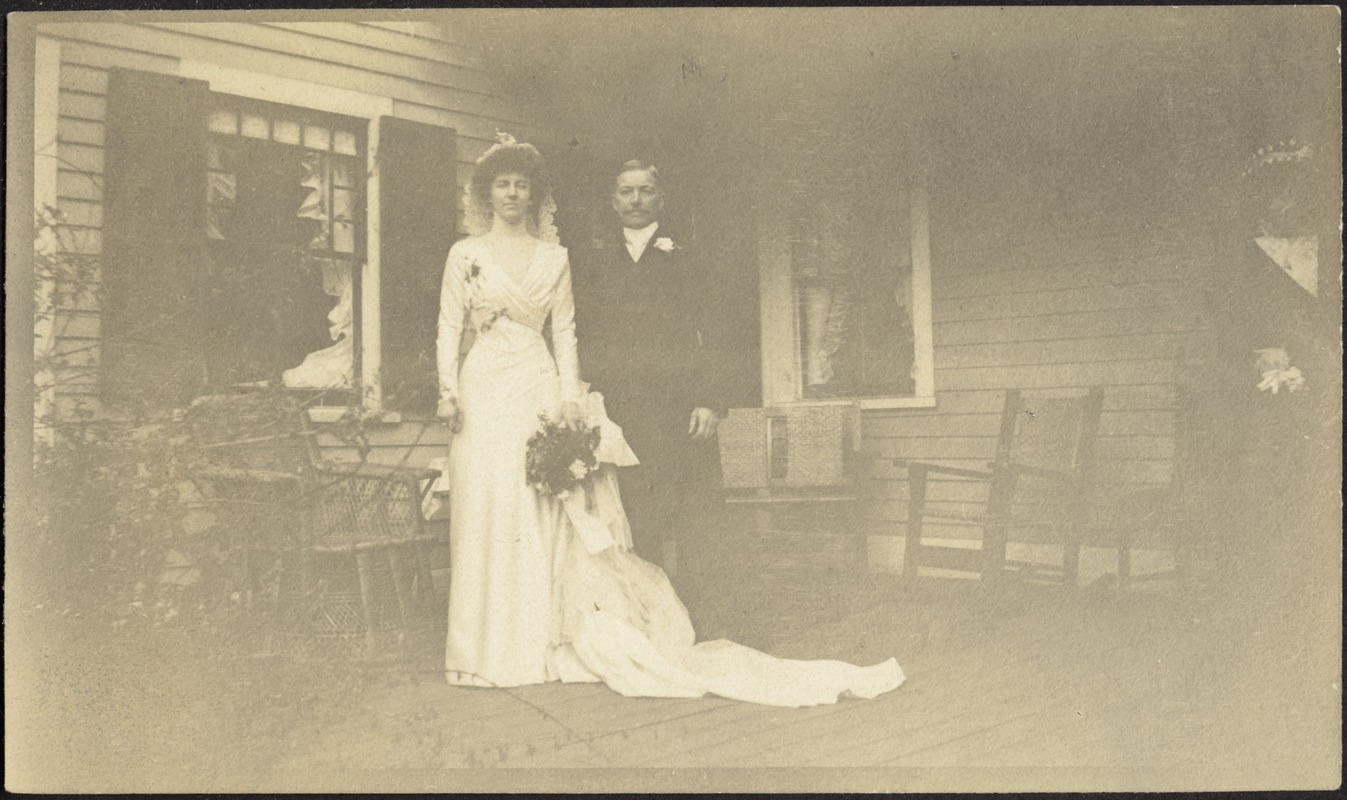 Helen Stevens and John Gardner Coolidge on their wedding day