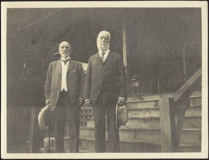 Thomas Jefferson Coolidge and Joseph Randolph Coolidge standing in front of porch steps