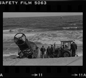 Ocean buoy 24YI aground Salisbury Beach