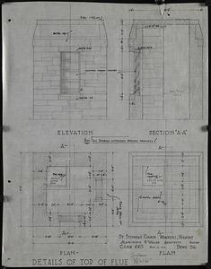 Details of top of flue