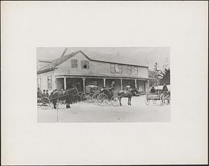 Wagons in front of Hutchinson's store or tavern