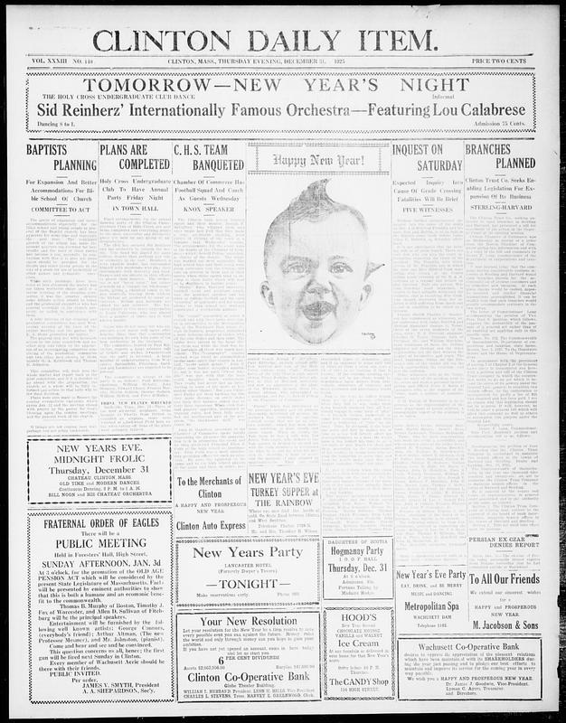 Clinton Daily Item. December 31, 1925 - Digital Commonwealth