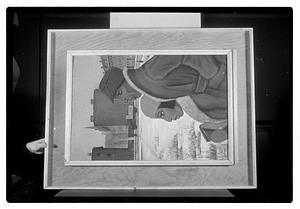 Modern art c/o Collier Copies of oils & watercolor & 2 statues