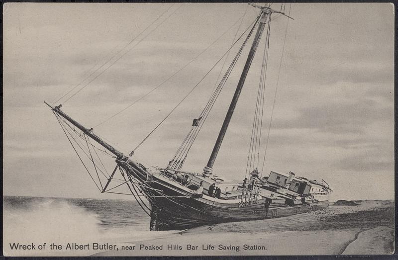 Wreck of the Albert Butler, near Peaked Hills Bar Life Saving Station ...