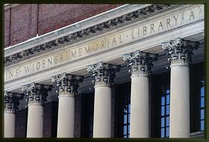 Cambridge, MA 1990: Detail Widener Library at Harvard University