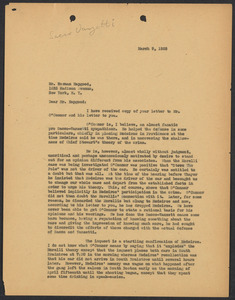 Herbert Brutus Ehrmann Papers, 1906-1970. Sacco-Vanzetti. Letters before and after execution, March 21 - Apr. 16, 1928. Box 16, Folder 2, Harvard Law School Library, Historical & Special Collections
