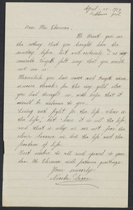 Herbert Brutus Ehrmann Papers, 1906-1970. Sacco-Vanzetti. Nicola Sacco and Rose Sacco: letters, 1926-1927. Box 16, Folder 7, Harvard Law School Library, Historical & Special Collections