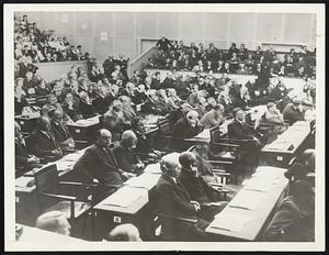 Delegates at the League of Nations assembly