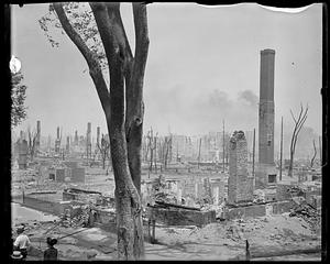 Unidentified fire ruins