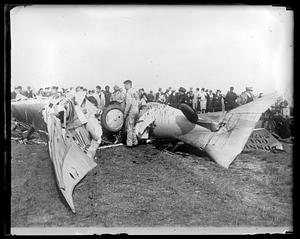 Bonney Gull after dropping 35 ft. Curtis Field, N.Y.