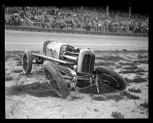 Damaged race car