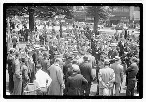 A crowd of people