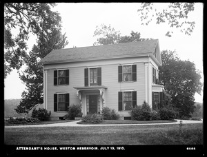 Distribution Department, Weston Reservoir, Attendant's house (formerly Marshall L. Upham's house; see No. 4151), Weston, Mass., Jul. 13, 1910