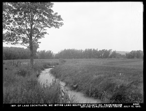 Sudbury Department, improvement of Lake Cochituate, McIntyre land south of county road, before constructing drain, Framingham, Mass., Jul. 13, 1910