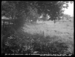 Sudbury Department, improvement of Lake Cochituate, land of Commonwealth near North Main Street, before constructing drain, Wayland, Mass., Jul. 13, 1910
