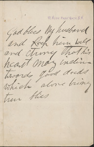 [Victoria Woodhull Martin] autograph letter to [John Biddulph Martin, London], approximately 1883-1897