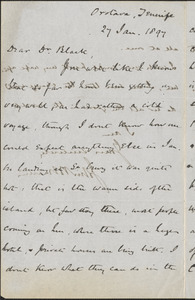 John [Biddulph] Martin autograph letter signed to Dr. Black, Orotava, Tenerife, January 27, 1897