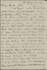 Robert Martin Holland autograph letter signed to [John Biddulph Martin, Tewkesbury, England], February 26, 1897