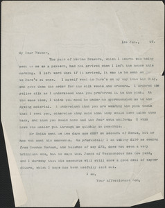 [John Biddulph Martin] typed letter (copy) to [Robert Martin], January 1, 1896