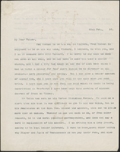 [John Biddulph Martin] typed letter signed (copy/initials) to [Robert Martin], February 25, 1896