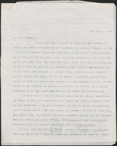 [John Biddulph Martin] typed letter signed (copy/initials) to [Robert Martin], London, July 6, 1896