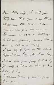 [John Biddulph Martin] autograph note to [Victoria Woodhull Martin], approximately 1883-1897