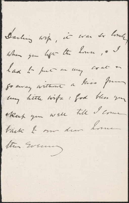 [John Biddulph Martin] autograph note to [Victoria Woodhull Martin], approximately 1883-1897