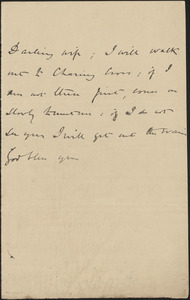 [John Biddulph Martin] autograph note to [Victoria Woodhull Martin], approximately 1883-1897